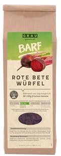 GRAU – das Original – Trockengemüse zum BARFen für Hunde - Rote Beete-Würfel, 1er Pack (1 x 150 g), Ergänzungsfuttermittel für Hunde