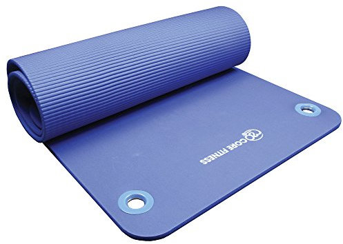 Fitness-Mad - Fitness Matte mit Ösen - Blau, 10mm
