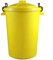 80L/85L - Yellow - Litre Plastic Colour Bin Garden Rubbish Waste Dustbin