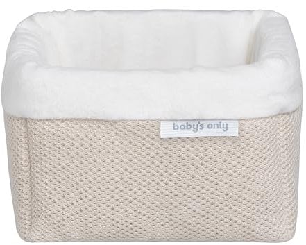 Baby's Only - Körbchen Classic - Wickeltisch Organizer - Gestrickte Aufbewahrungsbox für Kinderzimmer - 18x18x18 cm - Sand