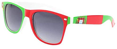 Eye Wear Lunettes de soleil Portugal verte et rouge - Taille: Taille unique - Couleur: Vert - Mixte