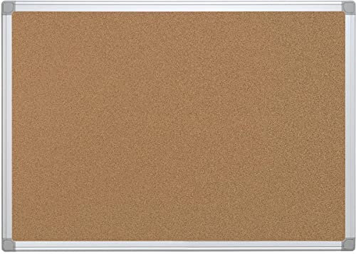Pizarra corcho q-connect marco de aluminio 200x100 cm extra corcho 5 mm