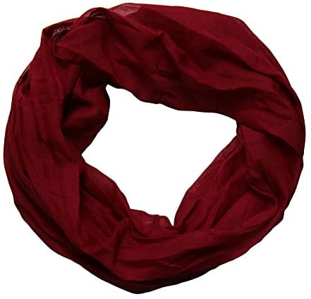 ACC Damen Seide Loop Schal leicht unifarben (rot)