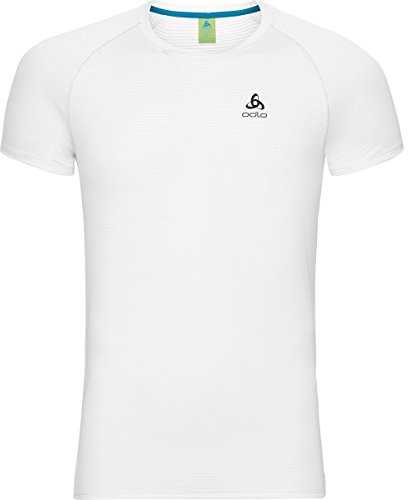 Odlo Herren Unterhemd SUW TOP Crew neck s/s ACTIVE F-DRY LIGHT, white, S, 140902