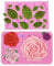 Grande rose moule, 5 tailles différentes de Silicone Rose fleurs et feuilles bonbons chocolat sucre artisanat gâteau décoration moule, Cupcake topper, argile polymère, artisanat, moule en résine