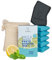 Duschbrocken 2in1 Festes Shampoo & Duschgel All in One Set - 5x Maxi Minz, FAIRpackung & Sisalsäckchen - Natürlich, Vegan & Plastikfrei