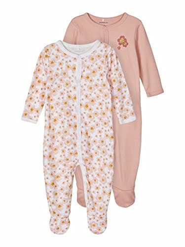 NAME IT Mädchen Nachtwäsche Set aus Bio-Baumwolle Silver Pink 56
