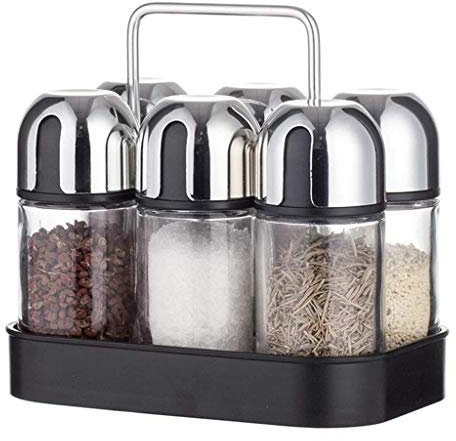 HQQSC Glass Cruet Assaisonnement Jar Ensemble Cuisine Condimètres ménagers Transparent Sel Shaker Jar Flacon de Condiments