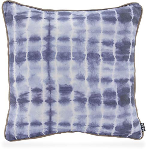 H.O.C.K. Badu Batik Midnight Outdoor Kissen inkl. Füllung mit Keder 50x50cm blau