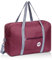 Handgepäck Tasche für Flugzeug Reisetasche Klein Faltbare Handgepäck Koffer 55x40x20cm / 45x36x20cm Sporttasche Krankenhaustasche Weekendertasche von WANDF (B - Weinrot mit Schultergurt)