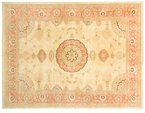 RUG PRINCE Afghan Ferahan Ziegler Luxus Teppich Handgeknüpft 310x420 Beige