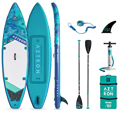 AZTRON Urono Touring 11'6 SUP Set (Stand up paddling Board), 350x81x15cm, Volumen 306L