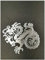 Deko-Aufkleber Drache 3D Nickel Metall Handy Laptop iPad (Silber) 2 Stück