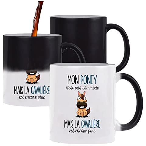 Planetee Mug magique thermoréactif Bel Étalon tasse change couleur chaleur idée cadeau métier anniversaire Noël