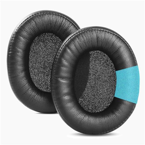 TaiZiChangQin H 20 Ohrpolster Ersatz, kompatibel mit Mpow H20 H 20 Bluetooth Kopfhörern, Protein Leder, Schwarz
