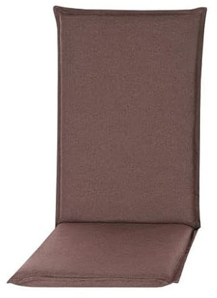 Pillows24 - Hochlehner Auflagen 120x50x8 cm | Bequeme & Wetterfeste Gartenstuhlauflagen | Polster Sitzkissen für Klappsessel & Gartenmöbel | Extra Dicke Sitzauflagen | Made in EU | Braun