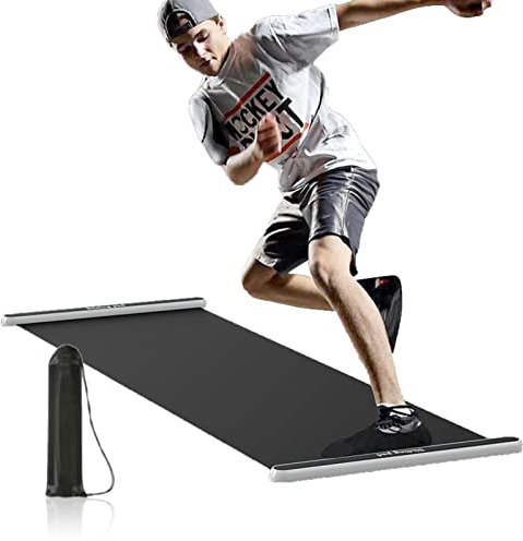 Gleitbrett für Training, 200 x 50 cm, Gleitmatte für Übungen, Fitness-Gleitbrett, Fitness-Trainingsgeräte für Stabilitäts- und Gleichgewichtstraining für Hockey, Eislaufen, Tennis