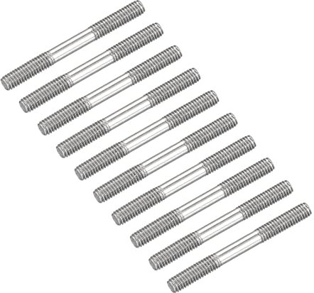 METALLIXITY Double Terminal Goujon Vis (M4 Filetage 40mm Longueur) 20Pcs 304 Inox Acier Double Fileté Barre Boulons - pour Maison Entretien