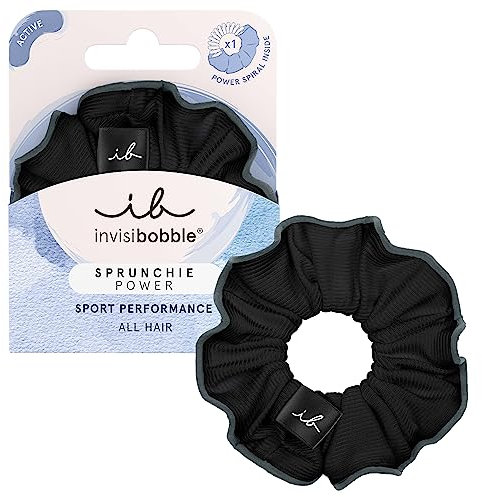 invisibobble Haargummi Schwarz Scrunchie Power Black Panther, Haargummis starker Halt für den Sport, Scrunchies Grau Schwarz, designed im Herzen Münchens