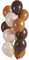 Folat 25117 Luftballons Set Latex - Mocha Chocolate 33cm - 12 Stück - Für Geburtstag und Party Deko