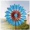 WindmüHlen Garten, 213cm Groß Magische WindmüHle Aus Metall, DoppelflüGel-WindmüHle Magische WindmüHle Aus Metall, FüR Terrasse Und Garten