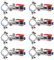 10PCS Boquilla de Pulverización Atomizadora, Juego de Boquillas de Pulverización Atomizadora Aleación de Zinc Planta Agrícola Boquilla de Ventilador de Nebulización de Agua para