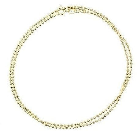 DUR Schmuck: Armband geschliffene Kugelkette, 925er Sterlingsilber, vergoldet, A1362
