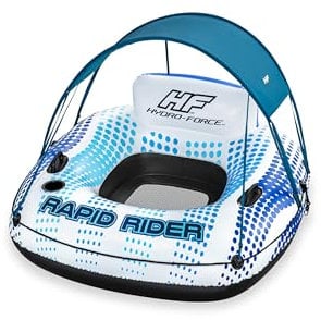 Bestway Schwimmring Rapid Rider mit Sonnenschutzdach 123 x 123 x 51 cm