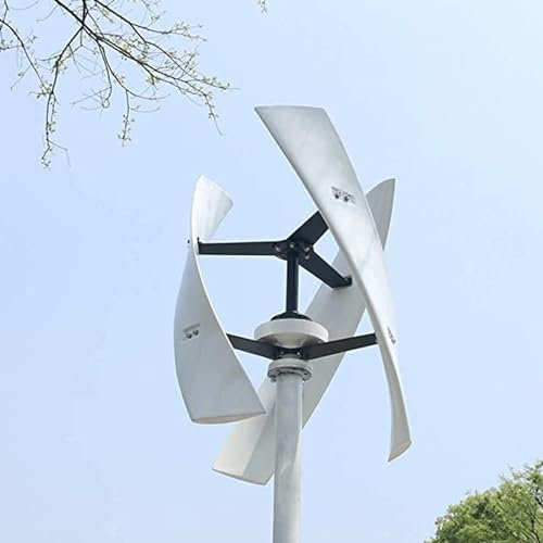 DDZJTPP Turbina Eólica Vertical De Bajo Ruido De 5000w, Kit De Energía Eólica Trifásico AC 12v 24v 48v Generador De Energía De Eje Vertical para Suplementación De Energía En El Hogar,48V