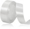 Weiß Satinbands 25mm Breit, 22m Weiss Schleifenband, Geschenkband für Geschenkverpackungen, DIY Handwerk, Blumensträuße, Nähprojekte, Schleifenherstellung, Geburtstags- und Hochzeitsdekorationen