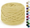 LEREATI 285g T-Shirt Garn, Textilgarn zum Häkeln für Körbe Bändchengarn Polyester Rope Garn zum Häkeln, T Shirt Garn zum Häkeln Häkelkorb Taschen Teppiche Wandbehang Makramee (Gelb)