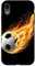 Hülle für iPhone XR Fußball Flammen brennende Kinder Jungen Fußballspieler