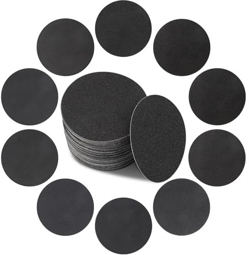 STEBRUAM Lot de 50 disques abrasifs en carbure de silicium 150 mm grain 60/80/100/120/150/180/220/240/320/400 Grain professionnel 150 mm Pas de trou humide et sec