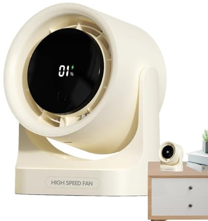 Ventilador de mesa de camping, ventiladores de mesa con pantalla LCD, aire acondicionado personal de montaje en pared, ventilador de aire frío de alta velocidad, cientos de velocidades de para