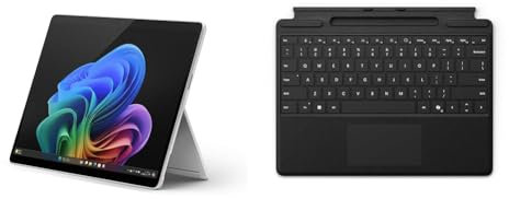Microsoft Surface Pro Ultimo modello Platino + Tastiera Surface Pro nera inclusa, Copilot+ PC, 13” Touchscreen, Snapdragon X Plus, 16GB RAM, 256GB SSD, 11esima edizione