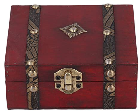 Tyenaza Schatzkiste, Schatzkiste aus Holz, Vintage-Schmuckkästchen aus Zedernholz im Retro-chinesischen Stil, zum Aufbewahren von Schmuckdateien, Halsketten und Ringen