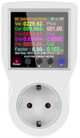 Sarini Smart Energy Meter WiFi Monitores de energía compatibles con la aplicación Tuya Smart Life Monitor de Consumo de Electricidad para el hogar, el Hotel y la Oficina