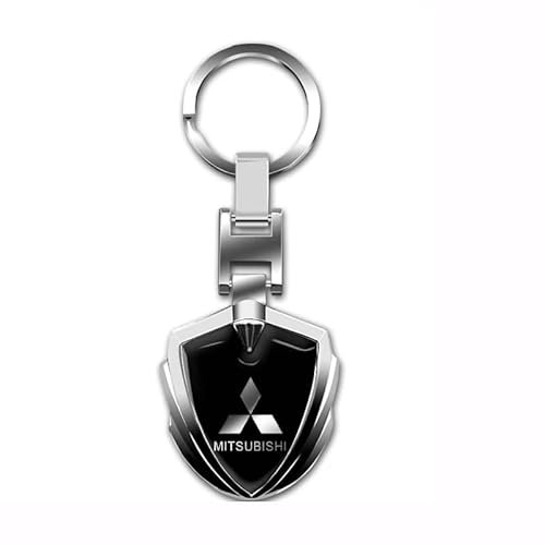 HJHYYHG Auto Schlüsselanhänger, für Mitsubishi ASX Lancer Pajero Outlander L200 EVO Lancer EX Autoschlüssel Zubehör Unisex Personalisierter Geschenk Damen und Herren,A