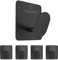 TRIGENIQ - Ganci Adesivi Bagno e Cucina Forti per Accappatoio, Asciugamano e Stracci (Nero)