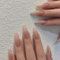 24STK Press on Nails Lang Mandelform, Nude Ombre Nägel Fingernägel zum Aufkleben, Künstliche Nägel Fake Nails Klebe Nägel Set Nagelspitzen Abnehmbare Drucknägel Damen Nagelkunst Zubehör