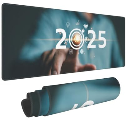 Xiso Ver 2025 virtueller Bildschirm, großes Gaming-Mauspad, 80 x 30 cm, Tastatur-Mauspad, Schreibtisch-Tastatur-Pad für Arbeit, Spielen, Büro, Zuhause, mit rutschfester Gummiunterseite, genähte Kanten