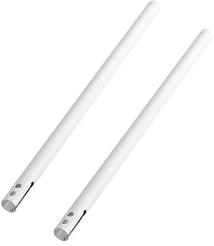 WATIIFUFU 2pcs Ceiling Fan Downrod Extension Replacement 40cm Thickened Downrod with Dual Hole Connection Universal Fan Extender Rod for Ceiling Fans Diameter