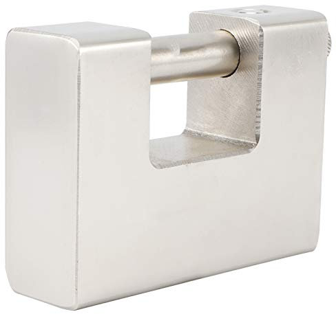 High Security Padlock with Rectangular Thick Shackle, I-Th N D-Shaped, Duty Padlock, Pick-Proof Lock for um Security