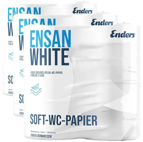 Enders Papel higienico especial y suave para wc portatil camping quimico - Papel higienico wc quimico solución fácil, fuerte, suerte y efectivo en su función #5005 (Paquete de 3)