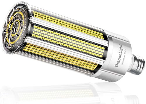 DragonLight 2025 Neueste 200W Superhell Mais Licht LED Glühbirne Lüfterlos(Ersetzt 1200Watt) - E40 LED Lampe 4000K 27,000 Lumens - Gut für Werkstatt Straßenleuchte und Gewächshäusern Zimmerpflanzen