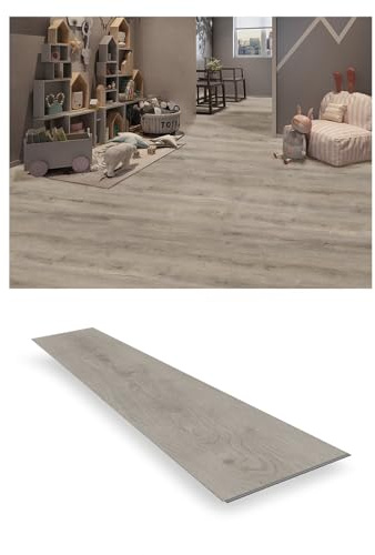 Premium Landhausstil Klick Vinylboden - 2,782 m² Boden mit integrierte Trittschalldämmung 1220 x 228 x 4,5 mm - | Fußbodenheizung geeignet | (2453 WILDAU EICHE, 2,782 m²)