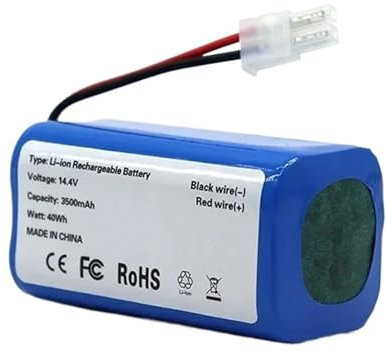Batterie De Rechange 3500 MAh 14,8 V, Compatible Avec Les Aspirateurs Robots ILIFE A4, A4s, V7, V7s Plus, Li-ion 4S1P Haute Capacité(3000mAh-14.4V)
