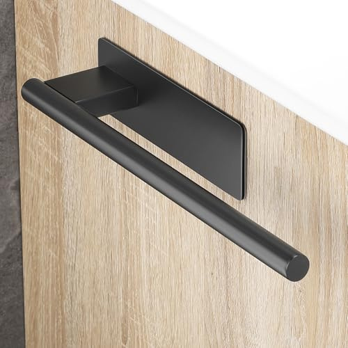 OETAMS Toalleros de Baño sin Taladro, Toallero Adhesivo Baño, 304 Acero Inoxidable Toalleros de Baño para Baño y Cocina, Negro