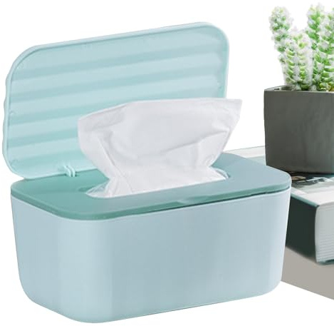 Dispensateur de lingettes - Boîte de distributeur de lingettes, porte-linge de 20 cm pour bébé - Récipient PP à poussière rechargeable pour les modifications des couches, le retrait de maquillage, le
