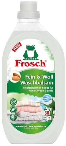 Frosch Fein & Woll Waschbalsam, 1,44L, 30 Waschladungen, Waschmittel für Wolle, Seide, Viskose & Daunen, 20°-60°C